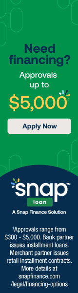 Snap Finance — need financing? Approvals up to $5,000. Apply now.